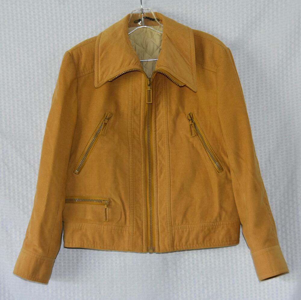 Vintage Schiesser Trucker Corduroy Quilted Jacket Zip Up Size 48